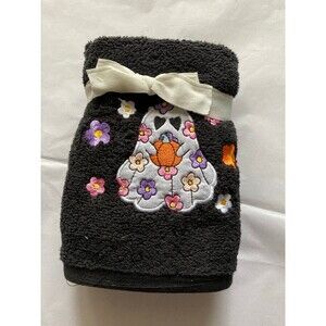 Betsey Johnson 2024 Halloween Shower Bath hand towels Hippie Ghost With Flowers